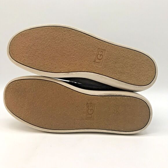 UGG Starlyn F27117D Sneaker Boots Women's 9 Gray Leather Shearling Lace Up Shoes - Picture 9 of 11